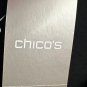 NWT Chicos Womens Long Sleeve Black Open Front Moto Jacket Lightweight Size 0