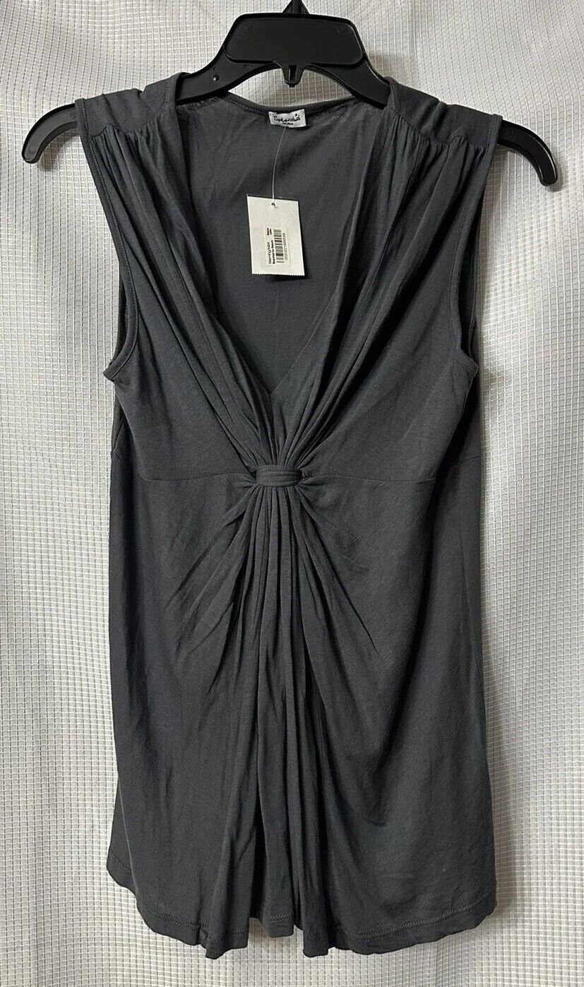 NWT Splendid Womens Casual Gray Sleeveless Top Blouse Shirt Size Small