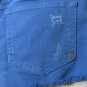 NWT Dittos Misty Mid Rise Womens Juniors Blue Destructed Jean Shorts Size 27