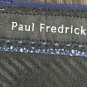 NWT Paul Fredrick Mens Cuffed Leg Blue Wool Blend Dress Pants Slacks Size 40x33
