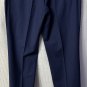 NWT Paul Fredrick Mens Cuffed Leg Blue Wool Blend Dress Pants Slacks Size 40x33