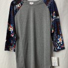 NWT Lularoe Womens 3/4 Sleeve Randy July 4th Freedom Top Blouse Shirt Size XL