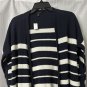 NWT Talbots Womens Blue White Open Front Sleeveless Sweater Top Size M/L