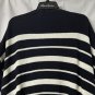 NWT Talbots Womens Blue White Open Front Sleeveless Sweater Top Size M/L
