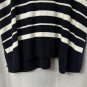 NWT Talbots Womens Blue White Open Front Sleeveless Sweater Top Size M/L