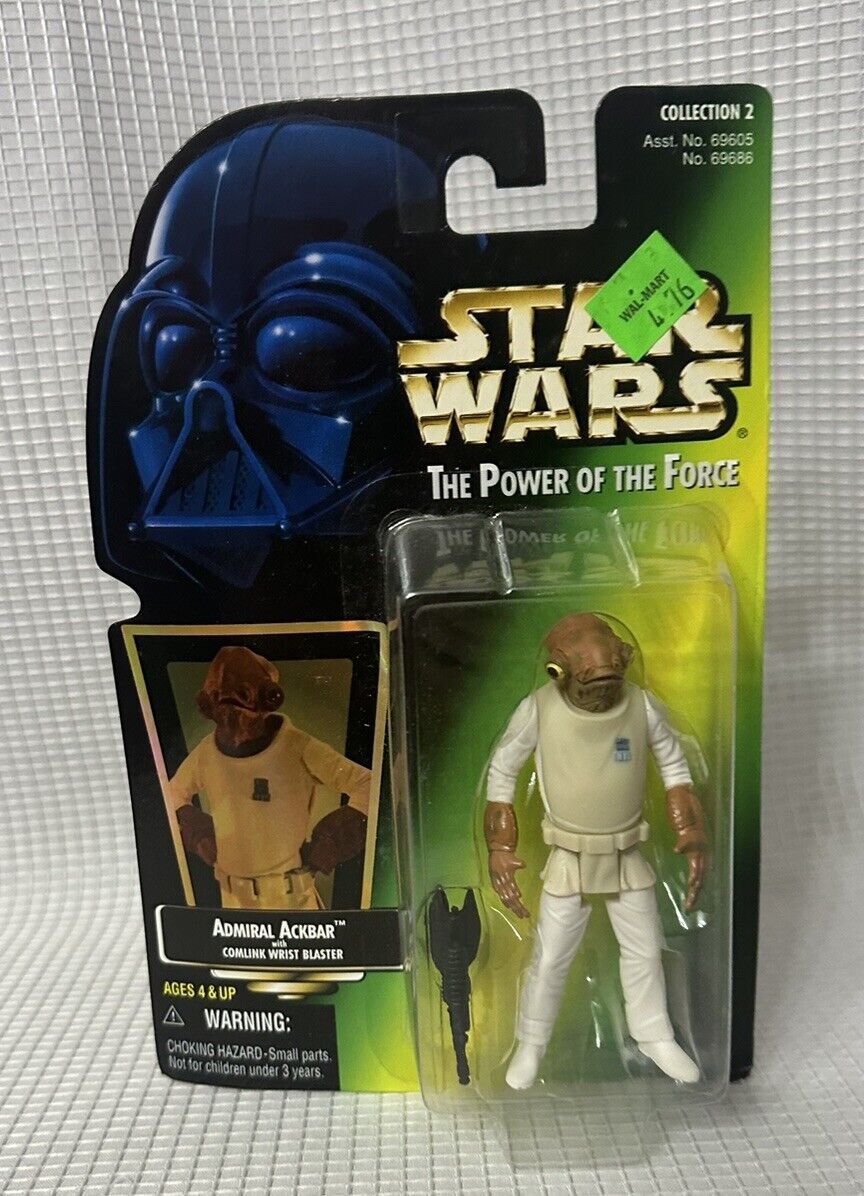 Kenner Star Wars Admiral Ackbar With Comlink Wrist Blaster Action Figure New