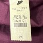 NWT Talbots Womens Long Sleeve Stretch Purple Top Blouse Shirt Plus Size 2X
