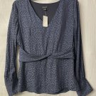 NWT Ann Taylor LOFT Womens Long Sleeve Casual Top Shirt Blouse Size 2