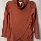 NWT Magnolia Grace Tulip Hem Cowl Neck Womens French Terry Top Shirt Medium