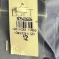 NWT Ann Taylor LOFT Womens Short Sleeve Button Front Blue Top Blouse Shirt 12
