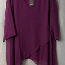 NWT Avenue Studio Hanna Layerd Womens Elbow Sleeve Top Blouse Shirt Size 20