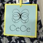 NWT CeCe Meadow Monet Womens Linen Blend Lined Floral Caviar Shorts Size XL $99