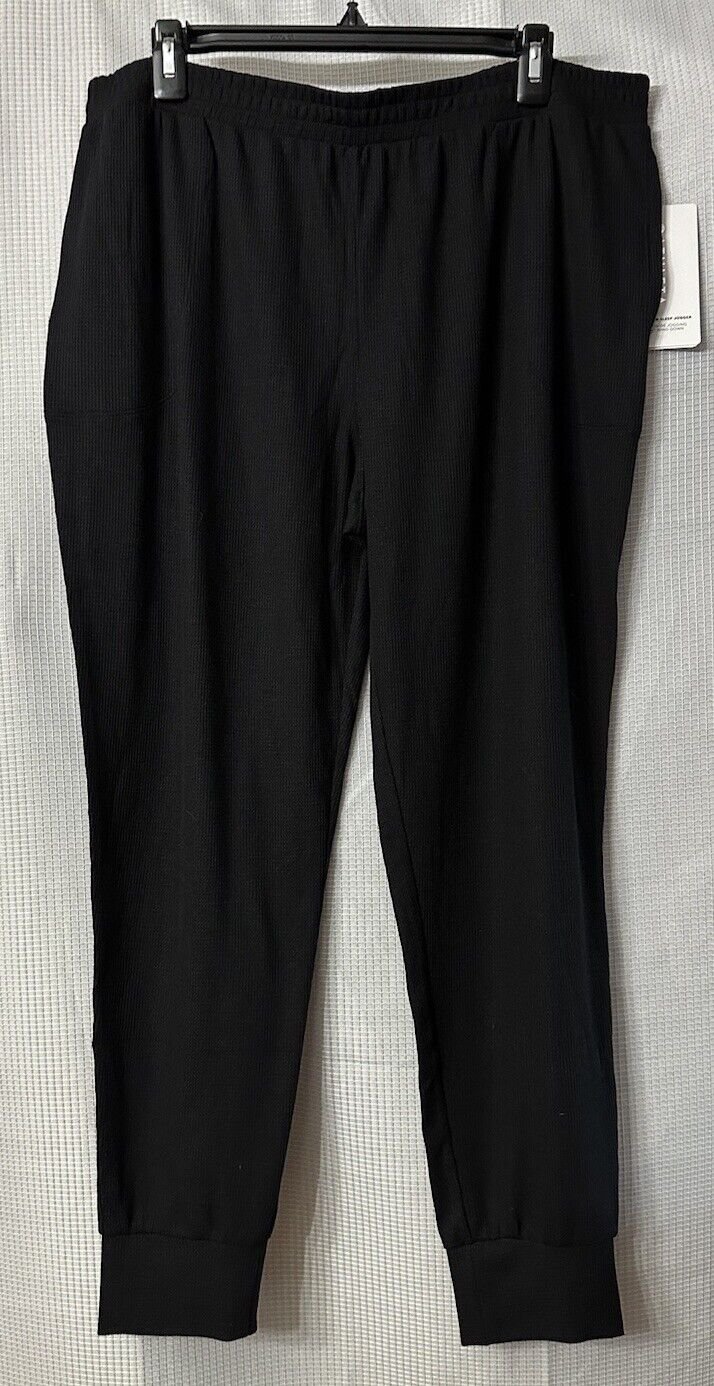 NWT Athleta Wind Down Womens Black Sleep Jogger Pants Size XL