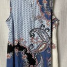 NWT J. Jill Womens Polyester Paisley Sleeveless Tank Top Blouse Shirt Size M