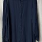 NWT Torrid Womens Navy Blue Long Sleeve Button Cold Shoulder Top Shirt Size 1X