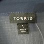 NWT Torrid Womens Navy Blue Long Sleeve Button Cold Shoulder Top Shirt Size 1X