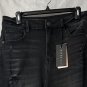 NWT Risen Los Angeles Womens Black Distressed Stretch Jeans Denim Size 13/31