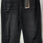 NWT Risen Los Angeles Womens Black Distressed Stretch Jeans Denim Size 13/31