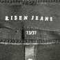 NWT Risen Los Angeles Womens Black Distressed Stretch Jeans Denim Size 13/31