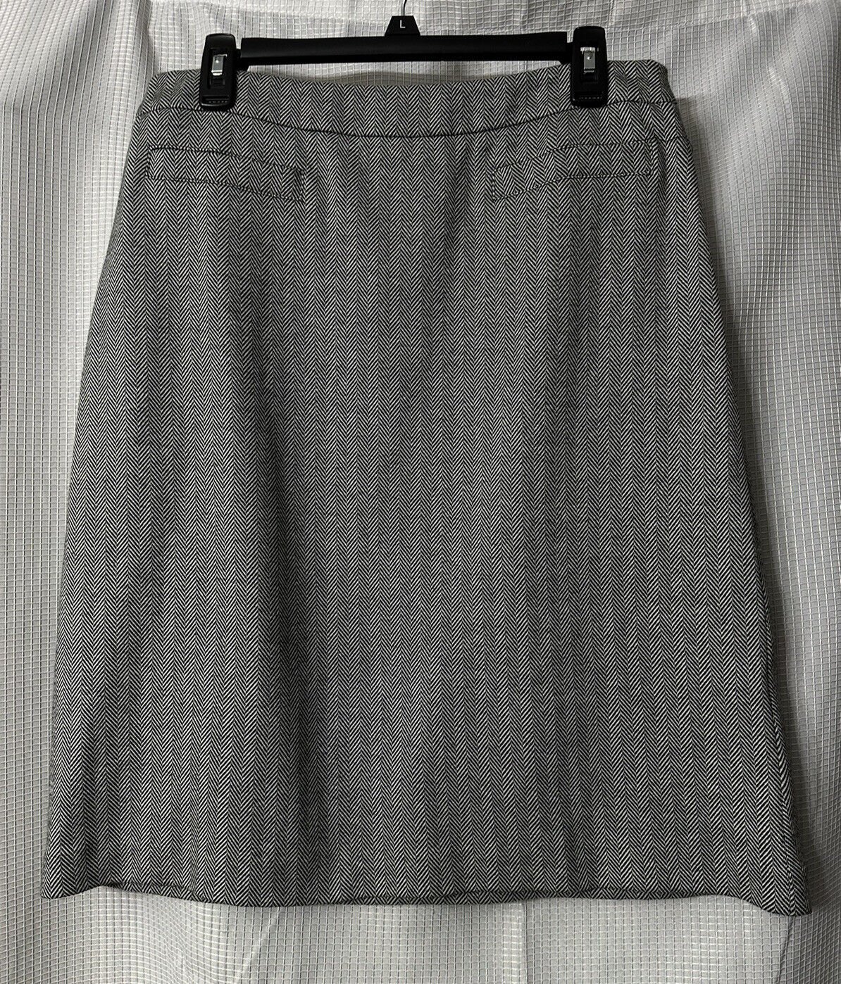 NWT Talbots Size 10 Womens Black White Casual Stretch Skirt