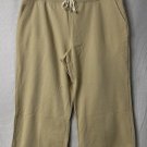 NWT Lauren Ralph Lauren LRL Womens Crop Capri Activewear Tan Pants Size Large