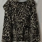 NWT Lane Bryant Womens Long Sleeve Leopard Print Top Blouse Shirt Plus Size 26