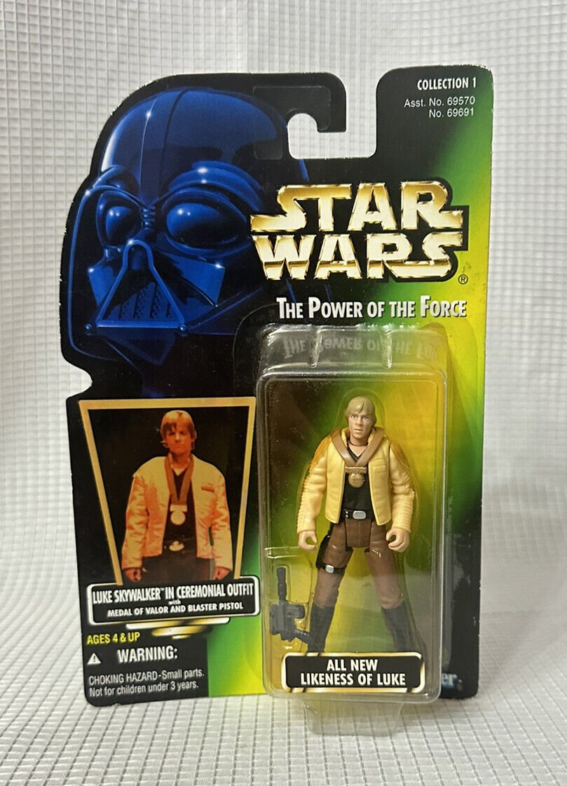 Kenner Star Wars Luke Skywalker In Ceremonial Outfit Green Card Action Figure