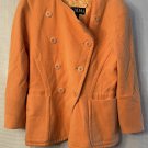 Vintage ESCADA Margaretha Ley Womens Orange Wool Blend Jacket Coat Size 40