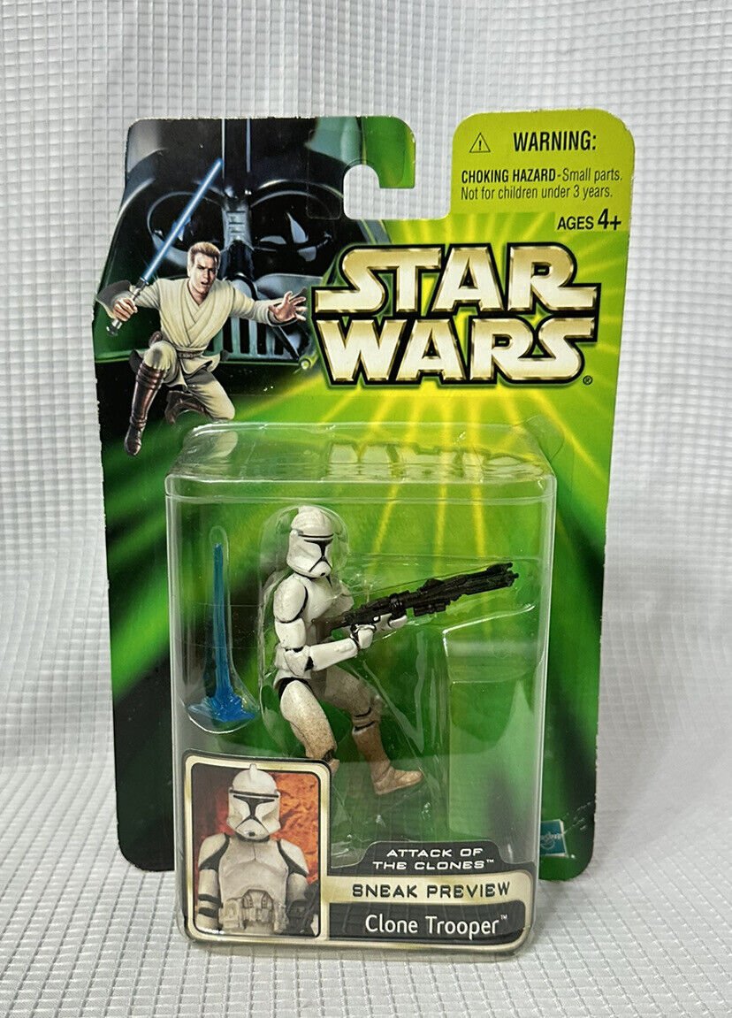 Star Wars Clone Trooper Figure Attack of The Clones Sneak Preview Hasbro NIP