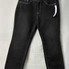 NWT White House Black Market WHBM Blanc Womens Black Crop Leg Jeans Size 8