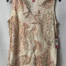 NWT Vince Camuto Womens Lined Pullover Sleeveless Tank Top Blouse Shirt Size M