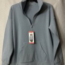 NWT Marc New York Womens 1/4 Zip Ribbed Pullover Blue Sweatshirt Size Medium