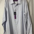 NWT Egara Mens Long Sleeve Button Front Slim Fit Shirt Big & Tall Size 5XLT