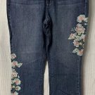 NWT J. Jill Authentic Fit Cape Cod Womens Embroidered Cropped Jeans Size 12