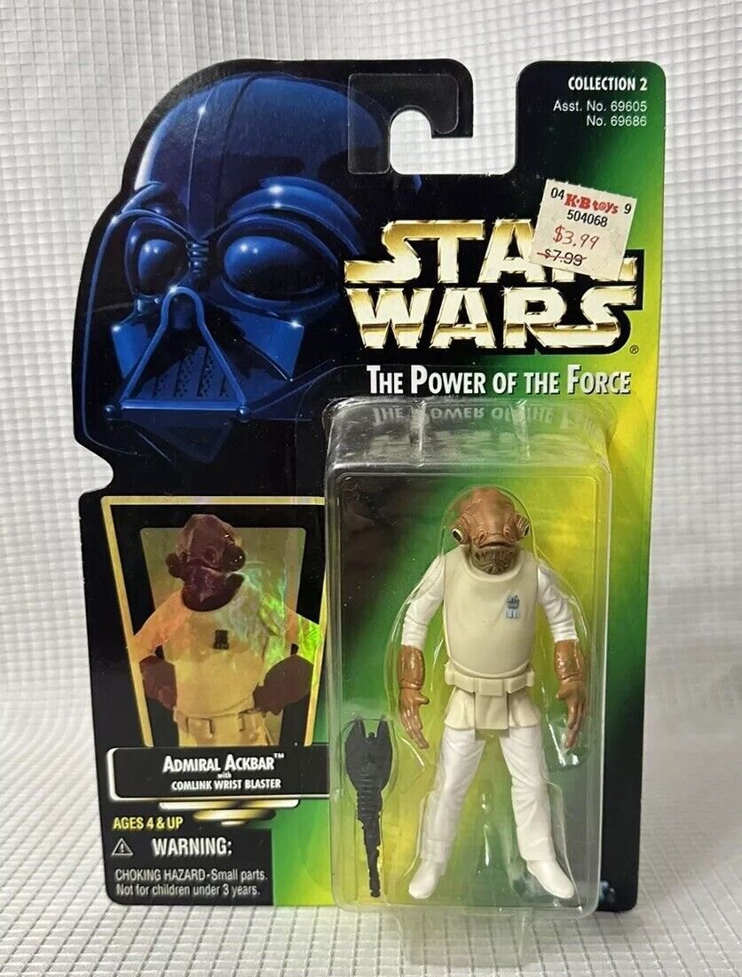 Kenner Star Wars Admiral Ackbar With Comlink Wrist Blaster Action Figure NIP