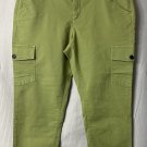 NWT Talbots Signature Fit Womens Green Capri Jeans Denim Plus Size 16W Petite
