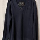 G Star Raw 3301 Mens Blue V Neck Pullover Casual Long Sleeve Shirt Size XL