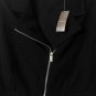 NWT Chicos Black Label Womens Cropped Long Sleeve Moto Zipped Jacket Coat Size 2