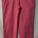 NWT Talbots Womens Pink Relaxed Capri Crop Chino Stretch Pants Slacks Size 4P