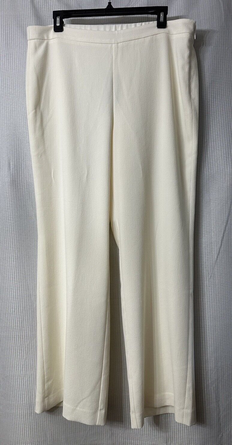 NWT J.Jill Womens Vanilla Lined Side Zip Stretch Pants Slacks Trousers Size 14