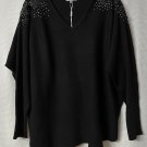 NWT Liv Milano Womens Black Pullover Long Sleeve Sweater Plus Size 1X