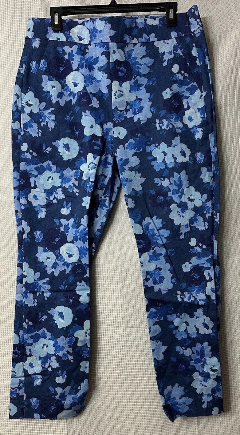 NWT J. Crew Side Zip Floral Ankle Womens Casual Pants Slacks Trousers Size 12