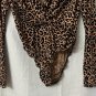 NWT Lulus Womens Long Sleeve Leopard Print Bodysuit Size Medium