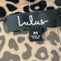 NWT Lulus Womens Long Sleeve Leopard Print Bodysuit Size Medium