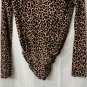 NWT Lulus Womens Long Sleeve Leopard Print Bodysuit Size Medium