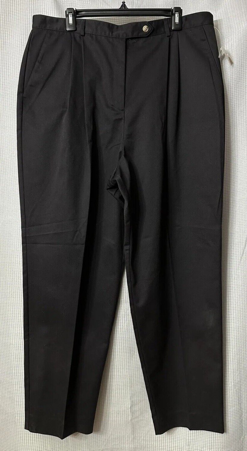 NWT Vintage Talbots David Brooks Womens Black Pants Slacks Trousers Plus Size 20