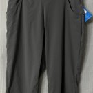 NWT Columbia Womens Gray Active Fit Capri Crop Stretch Pants Size Large