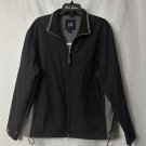 NWT Gap Mens Long Sleeve Black Gray Zipped Front Basic Jacket Coat Size Medium
