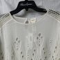 NWT Chicos Womens Long Sleeve White Novelty Eyelit Mix Tunic Top Blouse Size 2