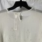 NWT Chicos Womens Long Sleeve White Novelty Eyelit Mix Tunic Top Blouse Size 2
